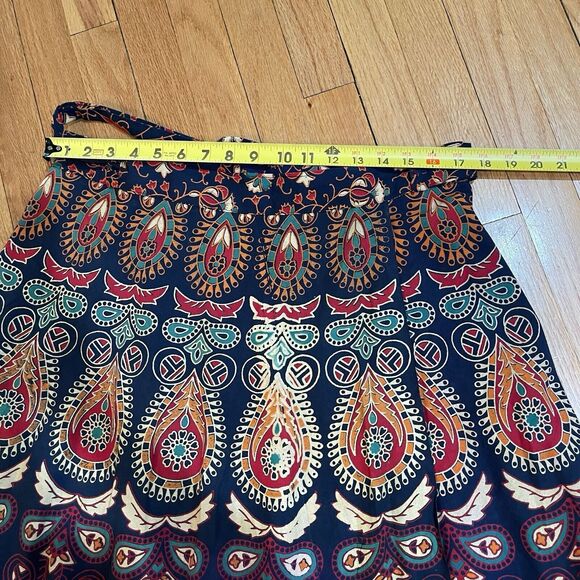 Unbranded Maxi Wrap Skirt Printed Tribal Ethnic Indian Pattern One Size Cotton - Picture 9 of 16